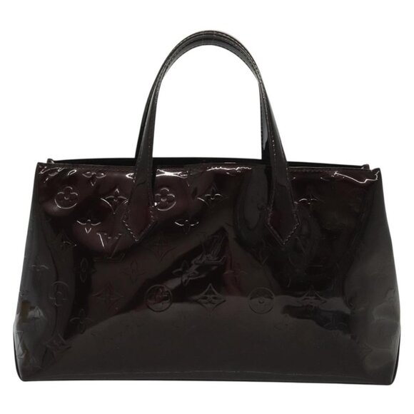 LOUIS VUITTON Monogram Vernis Wilshire PM Hand Bag Amarante - Picture 3 of 15
